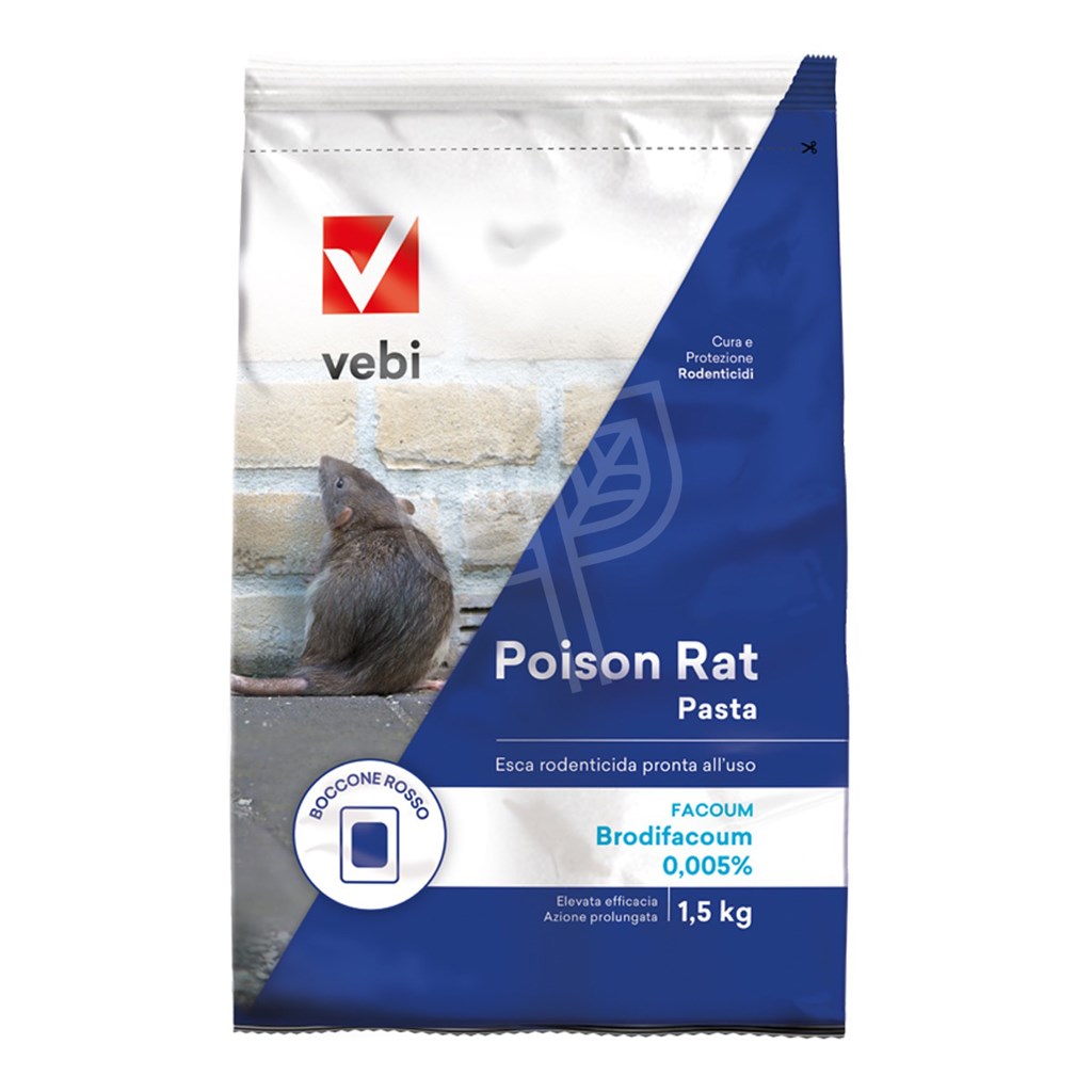 POISON RAT PASTA - BUSTA KG 1,50 - VEBI 01875